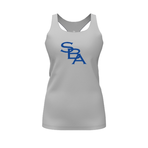 [FT0TRBGY-FYS-LOGO2] Decker Racerback Tank Top (Female Youth S, Gray, Logo 2)