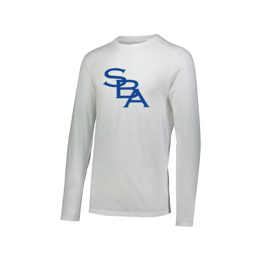 [FTLCUBWH-AXS-LOGO2] Decker Men's Tri-Blend T-Shirt - Long Sleeve (Adult XS, White, Logo 2)