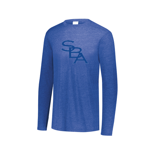 [FTLCUBRY-AXS-LOGO2] Decker Men's Tri-Blend T-Shirt - Long Sleeve (Adult XS, Royal, Logo 2)